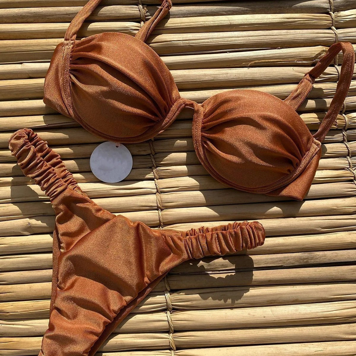 Underwire Bikini Split Women's Swimsuit